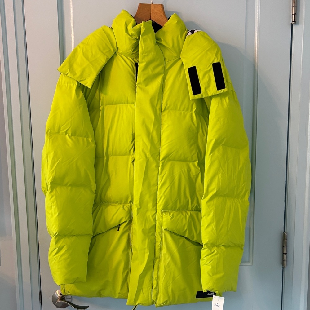 Rains Block Puffer Jacket - Digital Lime - Waterproof - Unisex